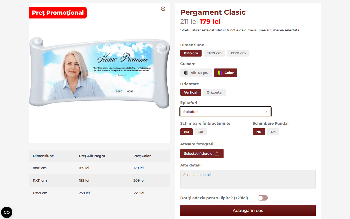 Foto Pe Ceramica - Configurator